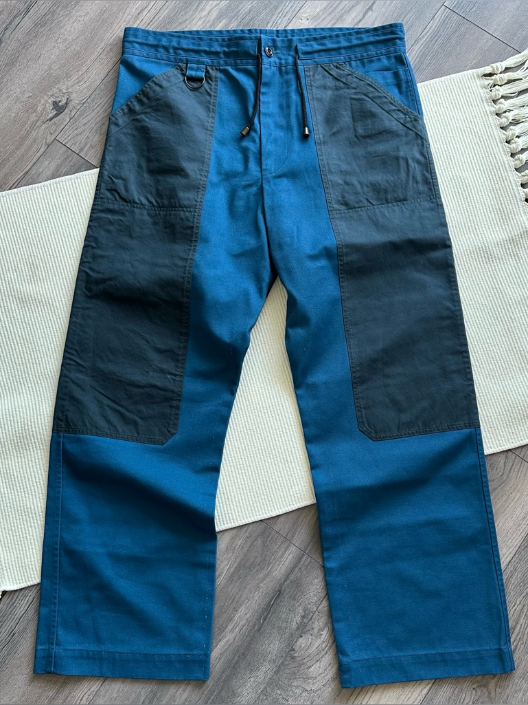 Nicholas Daley Straight Leg Two-Tone Waxed Cotton Pullcord Trousers